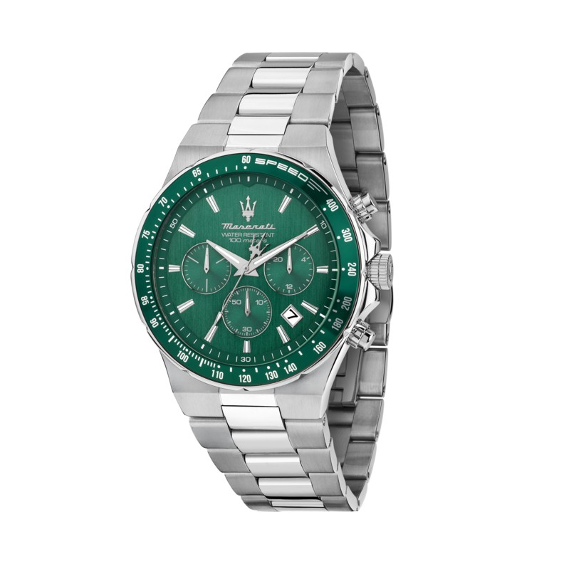 Maserati SFIDA 41MM CHR EMERALD DIA SS BR R8873640030 - Vista frontal