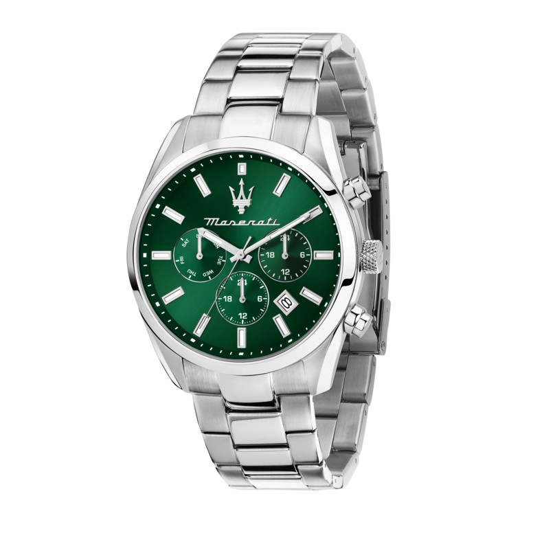 Maserati ATTRAZIONE 43MM MULT GREEN DIAL BR SS R8853151034 - Vista frontal