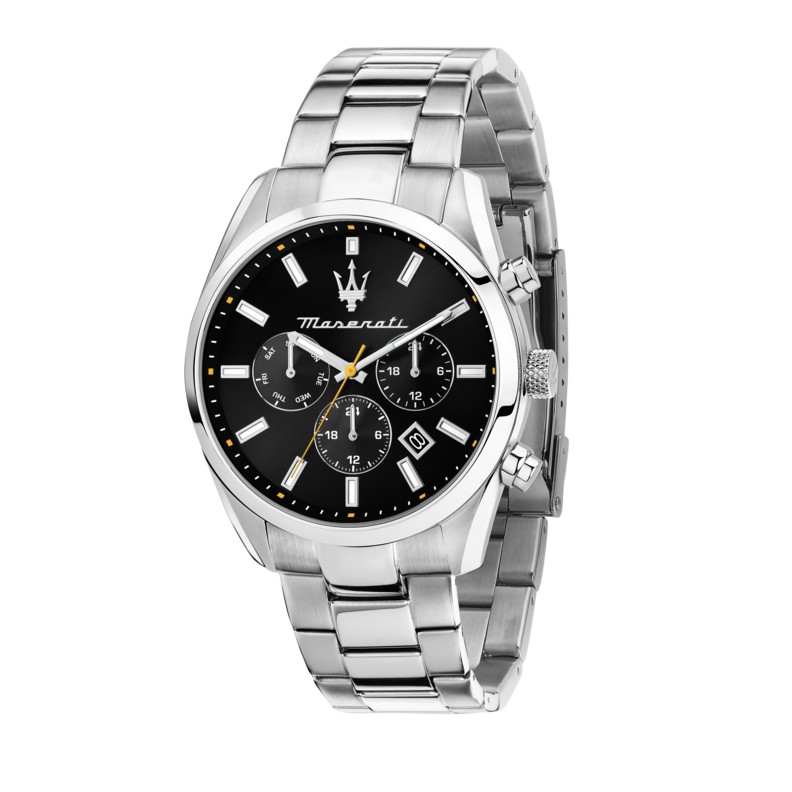 Maserati ATTRAZIONE 43MM MULT BLACK DIAL BR SS R8853151033 - Vista frontal