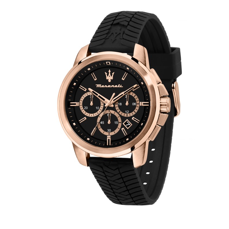 Maserati SUCCESSO 44MM CHR RG CAS BLK DIAL BLK ST R8871621047 - Vista frontal