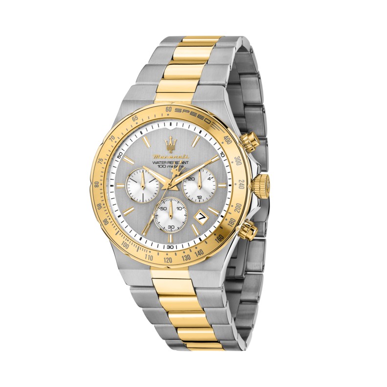 Maserati SFIDA 41MM CHR WHI SIL DIA SS/YG BR R8873640028 - Vista frontal