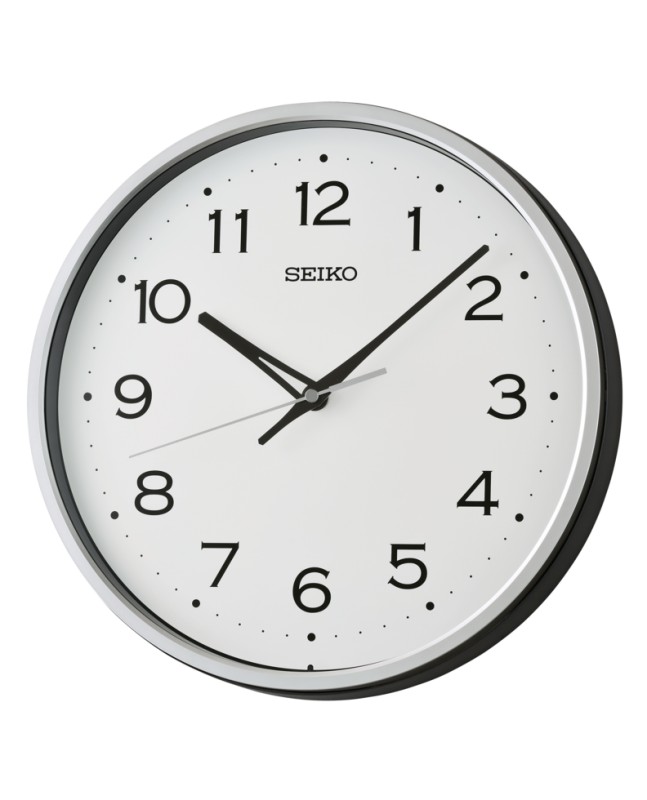 Seiko CLOCKS PARED PLATEADO QHA020S - Vista frontal