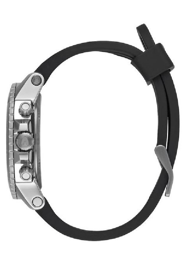 NIXON Orologio Uomo A9581258 – Cronografo Al Quarzo, Cassa Acciaio 44mm, Cinturino In Gomma Blu