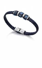 RELOJ pulsera-acero-piel-y-ip-azul-sr-fashion-6304p09013
