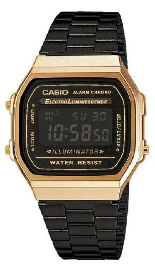 Casio A-168WEGB-1B - Vista frontal