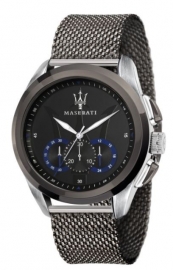 RELOJ MASERATI TRAGUARDO 45MM CHR BLACK DIAL GUN MESH R8873612006