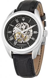 RELOJ MASERATI TRAGUARDO 45MM AUTO SKEL.BLACK D/STR R8871612001