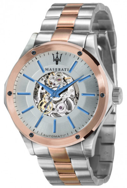 MASERATI CIRCUITO 44MM AUTO WHITE DIAL BR SS+RG R8823127001