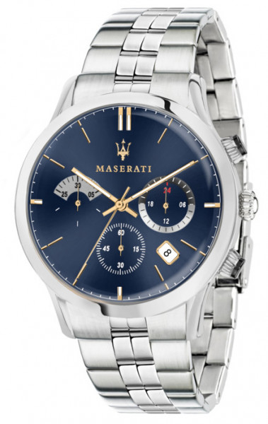 MASERATI RICORDO 42MM CHR BLUE DIAL SS BR R8873633001