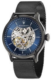 RELOJ MASERATI EPOCA 42MM AUTO BLUE DIAL GUN MESH BAND R8823118002