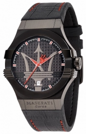 RELOJ MASERATI POTENZA 42MM 3H BLACK DIAL BLACK STR R8851108010
