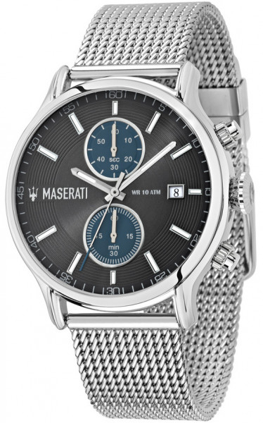 MASERATI EPOCA 43MM CHR GREY DIAL MESH BR SS R8873618003