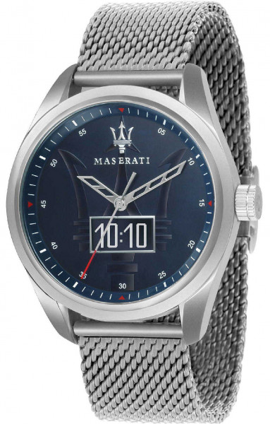 MASERATI TRAGUARDO SMART 45MM 3H BLUE DIAL SS BR R8853112002