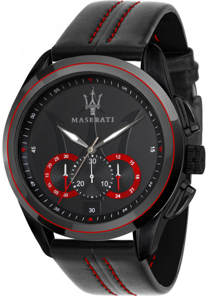 MASERATI TRAGUARDO 45MM CHR BLACK DIAL BLK ST R8871612023