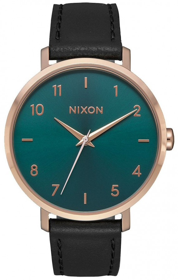 Nixon ARROW LEATHER ROSE GOLD / EMERALD A10912805 - Vista frontal