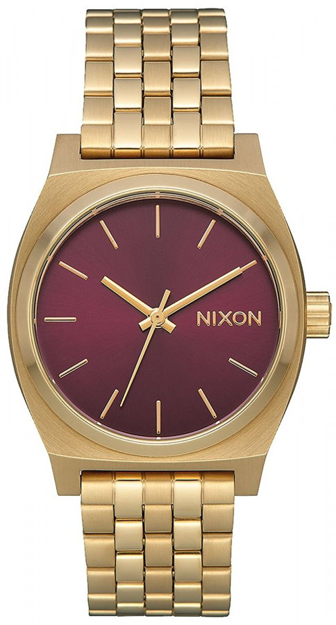 Nixon MED.TIME TELLER LIGHT GOLD / BORDEAUX S. A11302809 - Vista frontal