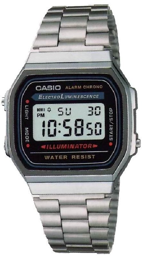 Casio A168WA-1U - Vista frontal