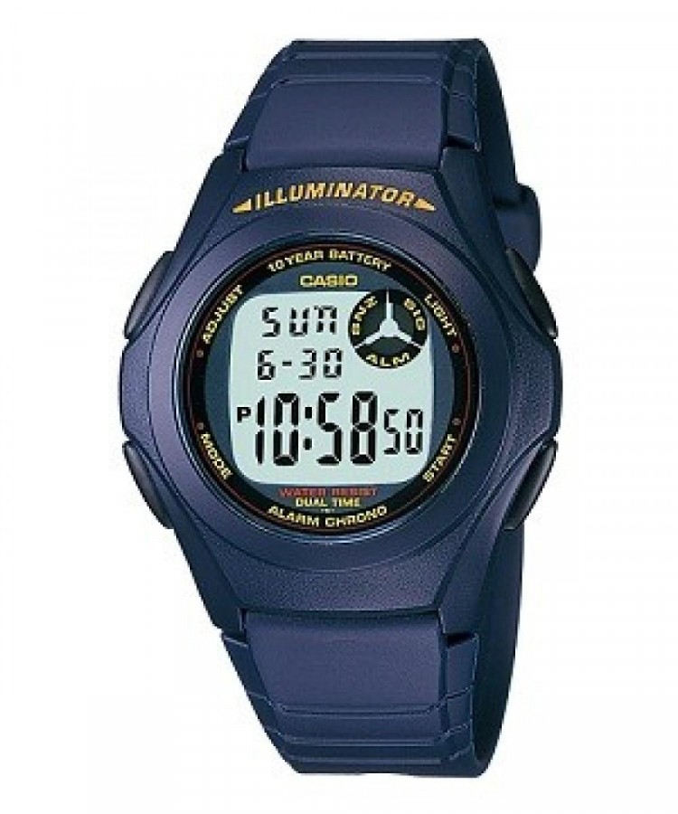 Casio F-200W-2A - Vista frontal