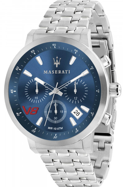 MASERATI GRANTURISMO 44MM CHR BLUE DIAL BR SS R8873134002