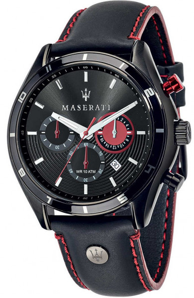 MASERATI SORPASSO 45MM CHR BLACK DIAL BLACK STRAP R8871624002