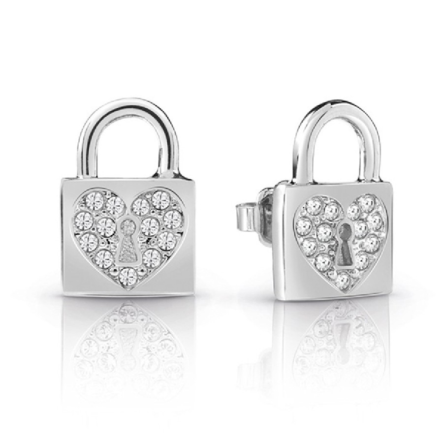 Guess JEWELLERY HEART LOCK PENDIENTES UBE85053 - Vista frontal