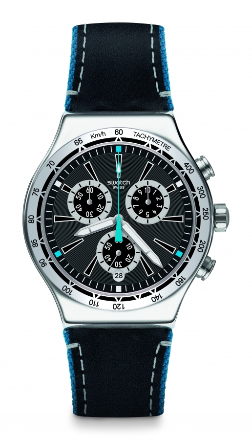 Swatch IRONY CHRONO BLUE DETAILS YVS442 - Vista frontal