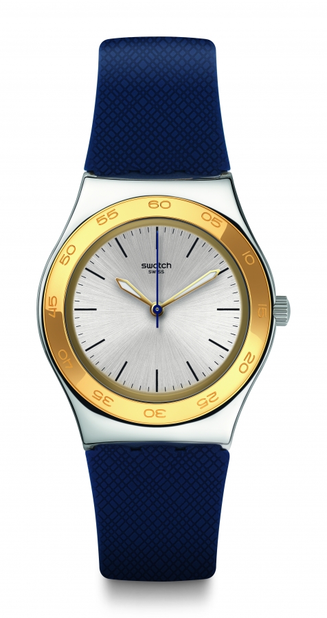 Swatch IRONY MEDIUM BLUE PUSH YLS191 - Vista frontal