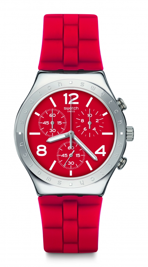 Swatch IRONY CHRONO ROUGE DE BIENNE YCS117 - Vista frontal