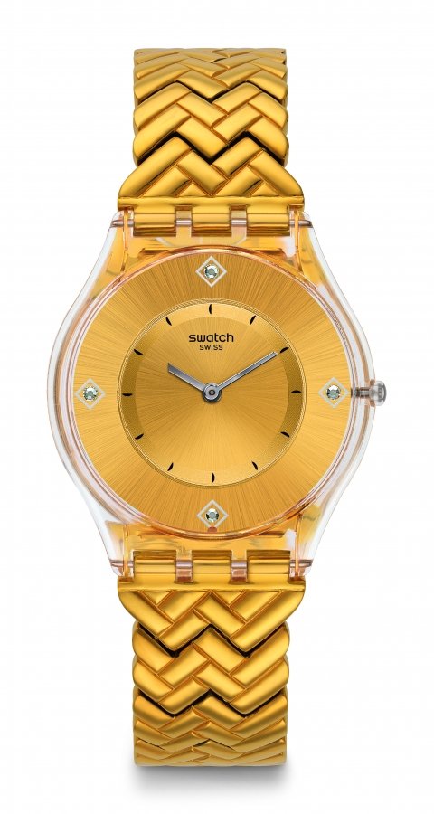 Swatch SKIN CLASSIC GOLDEN STREET SFE106G - Vista frontal