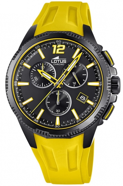 Lotus Cronografo → Cinturino Orologio Giallo IN Caucciù → 18591/4 18591