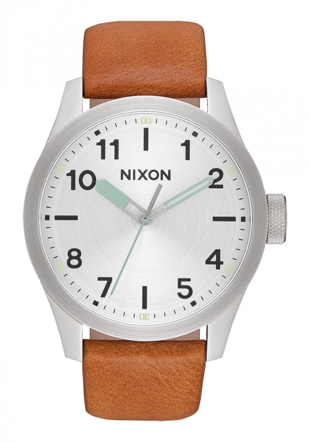 Nixon SAFARI LEATHER SILVER A9752853 - Vista frontal
