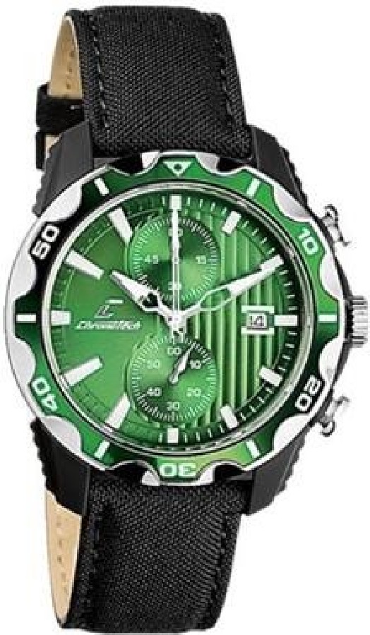  CHRONOTECH WATCH  FAST CHR SS/PLASTIC GREEN CT7239M-05 - Vista frontal