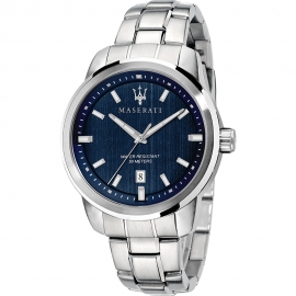 RELOJ MASERATI SUCCESSO 44MM 3H BLUE DIAL SS BR R8853121004