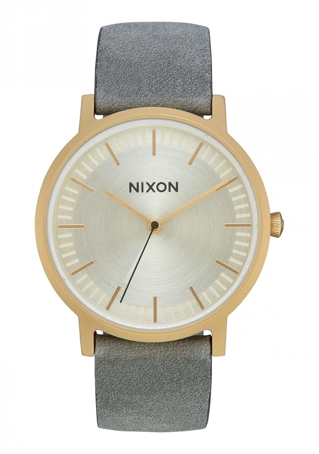 Nixon PORTER LEATHER ALL LIGHT GOLD / GREY A10582982 - Vista frontal
