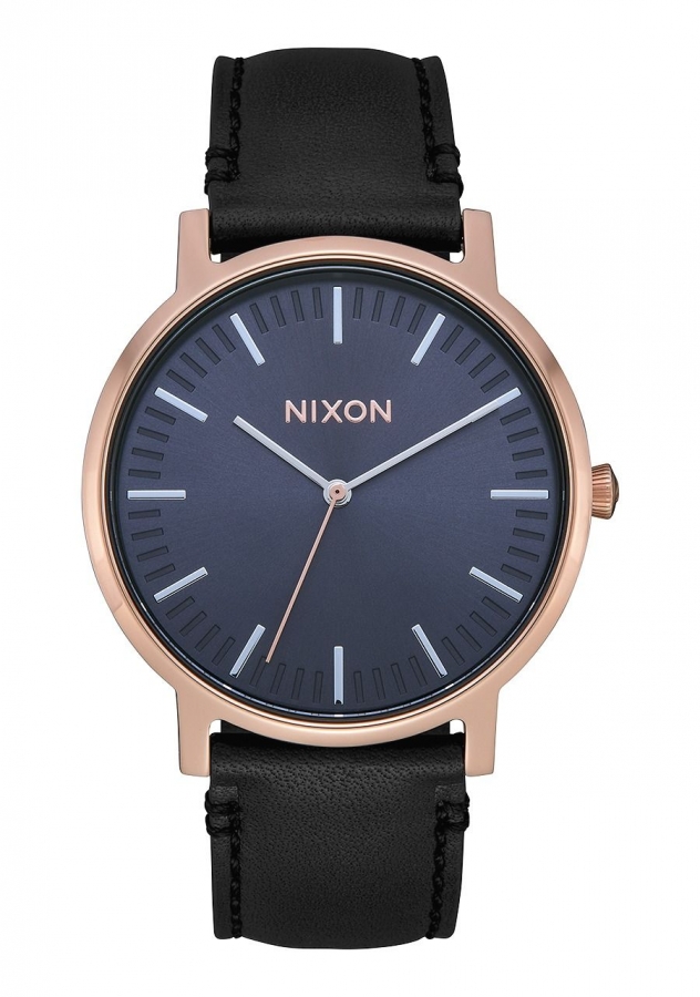 Nixon PORTER LEATHER ROSE GOLD / STORM A10583005 - Vista frontal