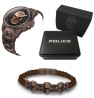POLICE BRONXDALE WATCH+IN ANTIQUE BROWN I/O BLK R1453308002