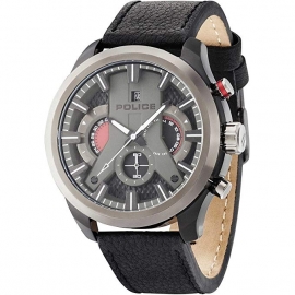 RELOJ POLICE CYCLONE CHR BLACK DIAL BLACK STRAP R1471668001