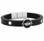 POLICE JEWELS EDGY BR.SS+BLACK CIRCLE PLATE BLK STRAP S14AMK01B