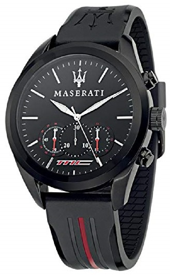 Maserati TRAGUARDO 45MM CHR BLACK D/STRAP R8871612004 - Vista frontal