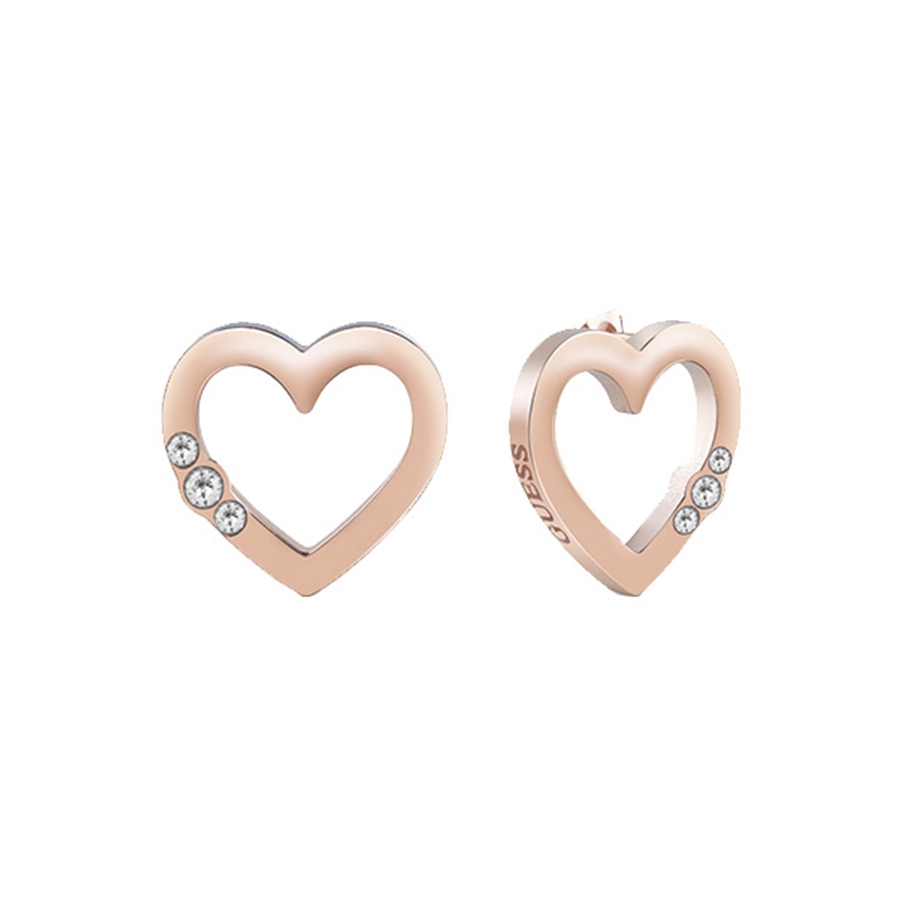 Guess JEWELLERY UNCHAIN MY HEART PENDIENTES UBE78062 - Vista frontal