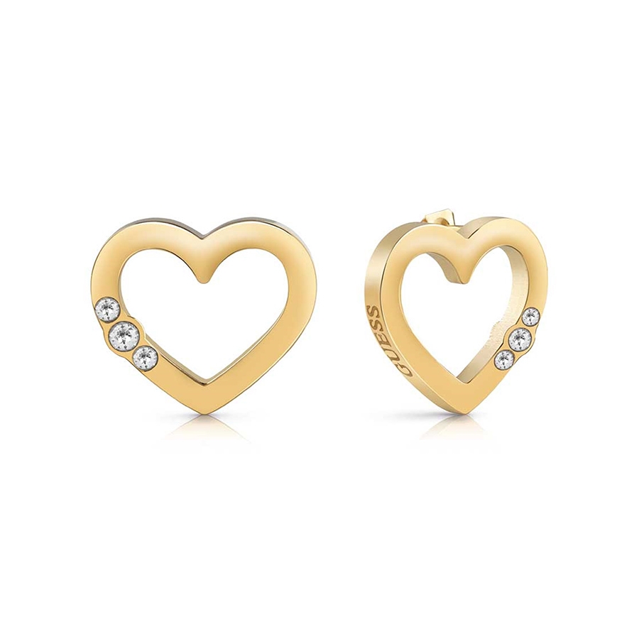 Guess JEWELLERY UNCHAIN MY HEART PENDIENTES UBE78061 - Vista frontal