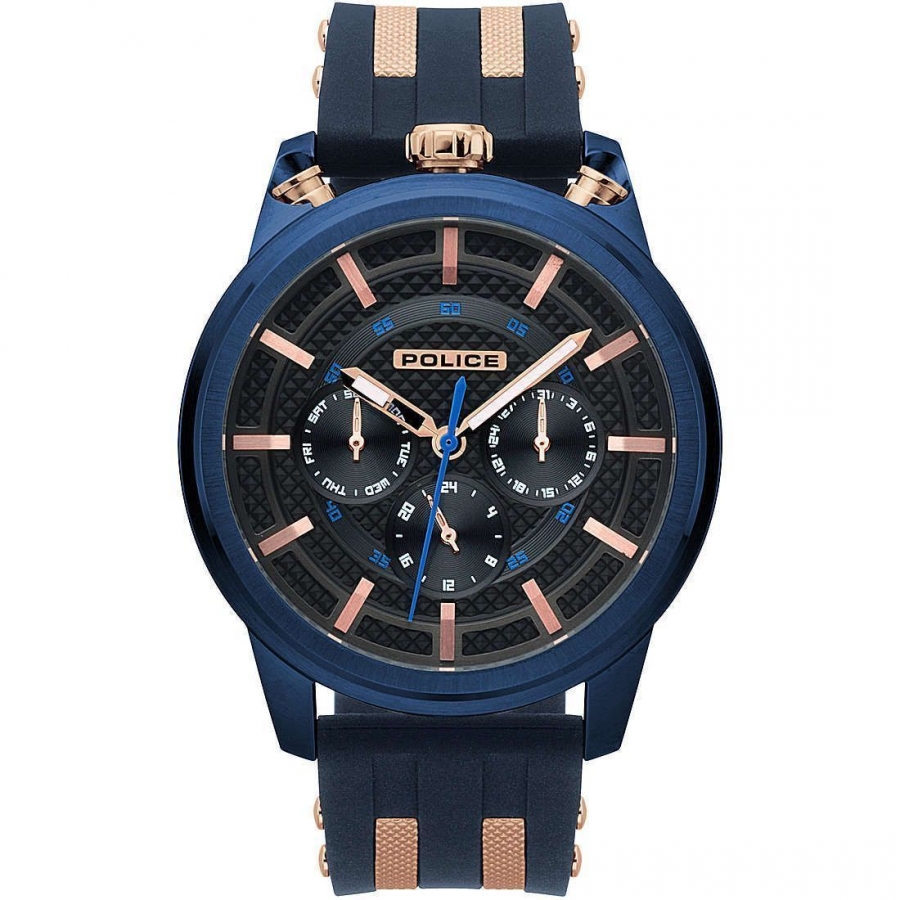 Police UPSIDE MULTI GUN DIAL BLUE STRAP R1451299003 - Vista frontal
