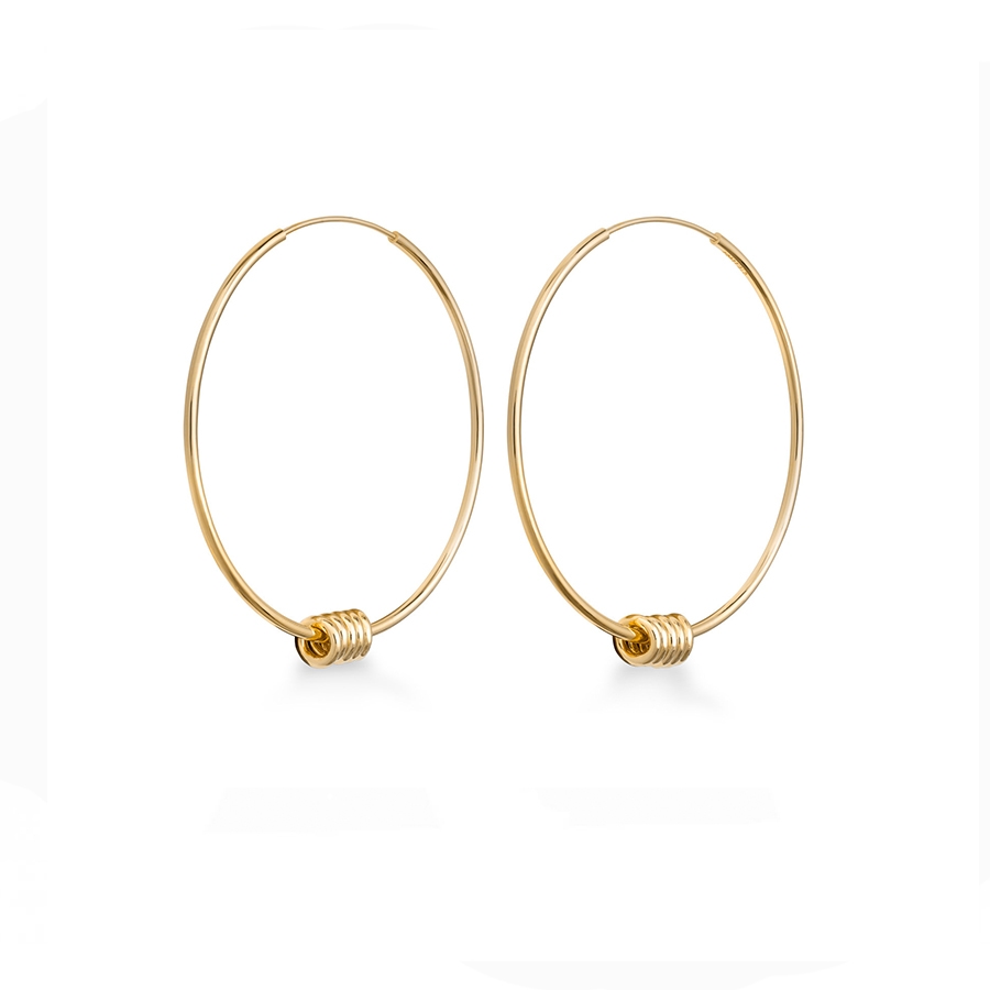 Rosefield JEWELRY IGGY SPRING HOOP LARGE GOLD JSHLG-J065 - Vista frontal