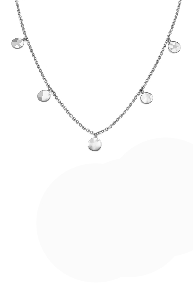 Rosefield JEWELRY IGGY TEXTURED COINS DOUBLE WRAP SILVER JTCWS-J098 - Vista frontal