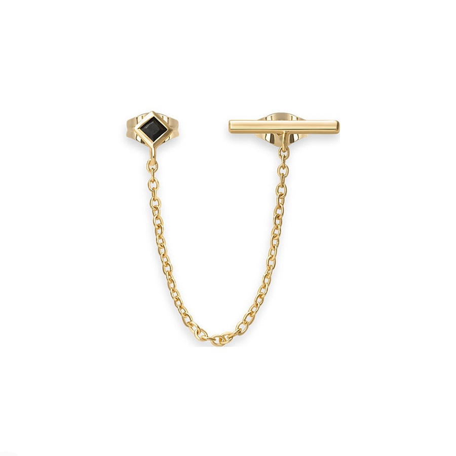 Rosefield JEWELRY IGGY DOUBLE TROUBLE BLACK STONE EARRING JDTBG-J060 - Vista frontal