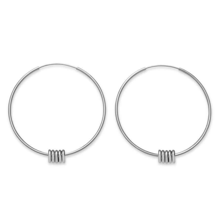 Rosefield JEWELRY IGGY SPRING HOOP LARGE SILVER JSHLS-J068 - Vista frontal