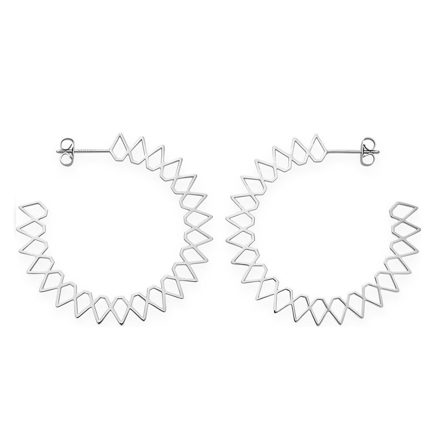 Rosefield JEWELRY IGGY SPIKE HOOP SILVER JSPHS-J064 - Vista frontal