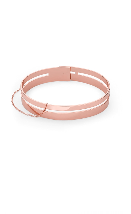 Rosefield JEWELRY IGGY DOUBLE BAR BANGLE ROSE GOLD JPABS-J045 - Vista frontal