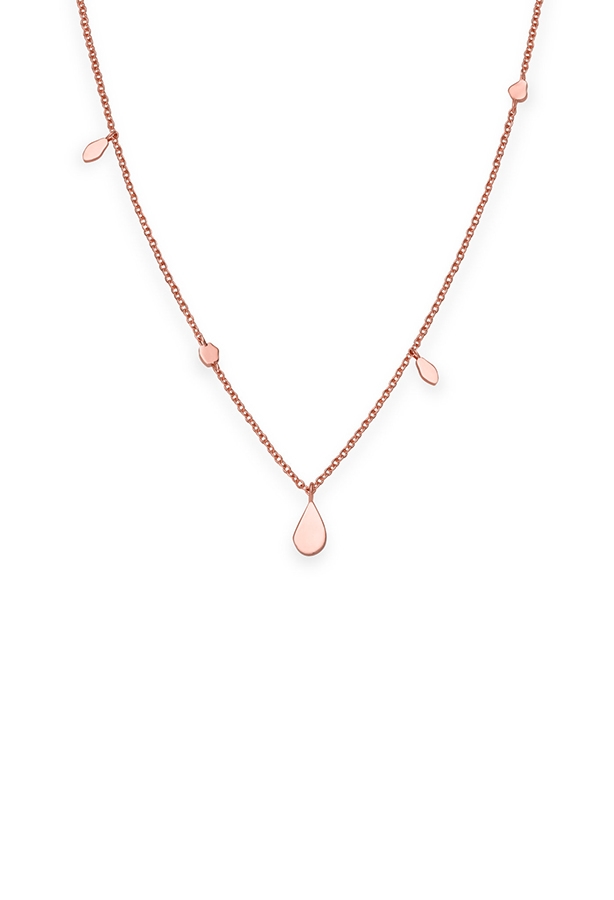 Rosefield JEWELRY IGGY SHAPED DROP NECKLACE ROSEGOLD JSDNR-J055 - Vista frontal