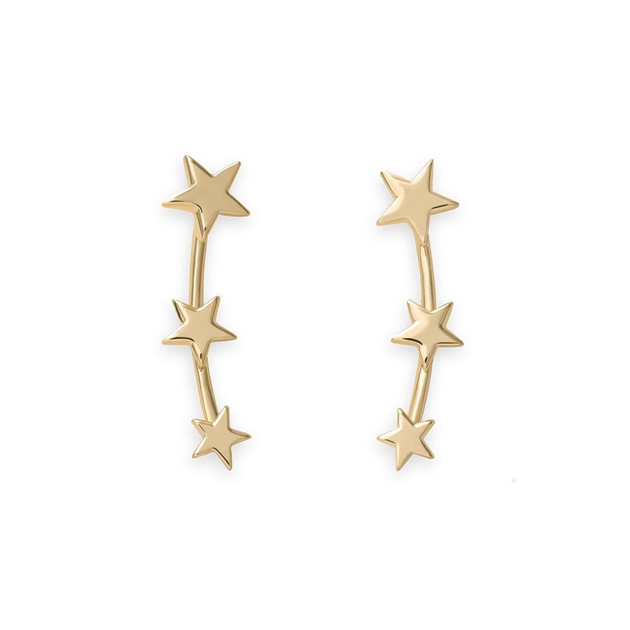 Rosefield JEWELRY IGGY TRIPLE STAR STUD GOLD JTSSG-J061 - Vista frontal